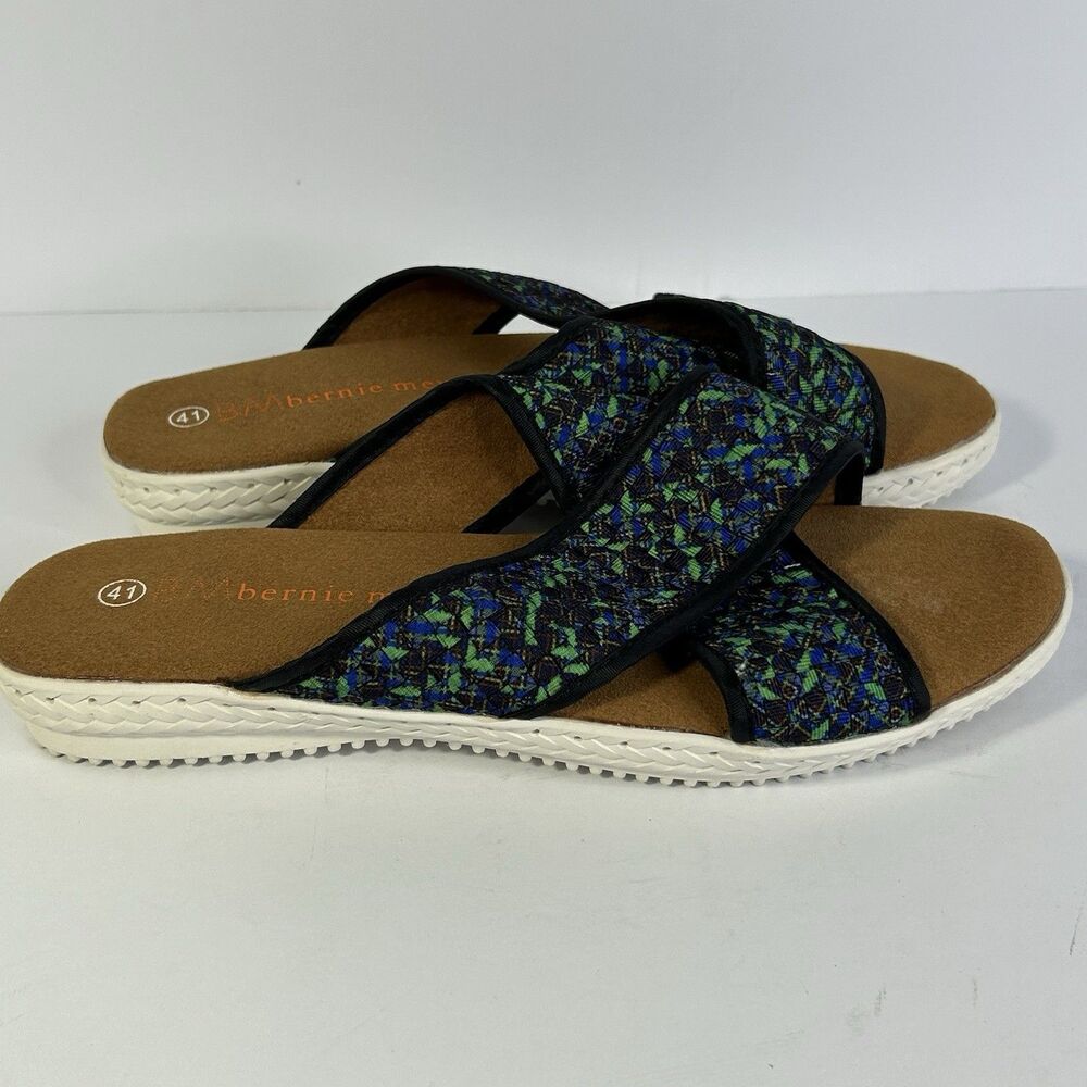 Bernie Mev AVON Flat Sandals US 10/Euro 41 PEACOCK BEACH Flip Flop Beach